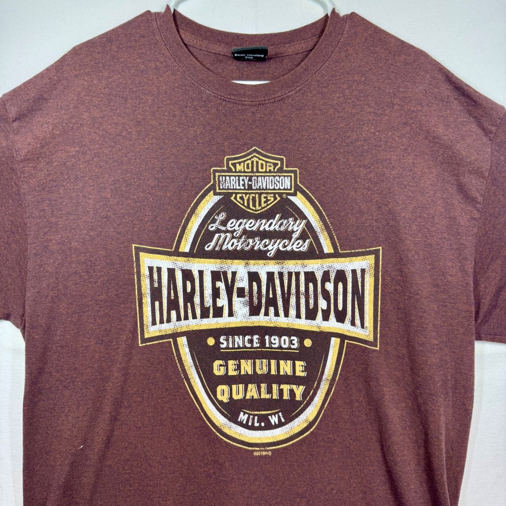 Harley-Davidson Graphic T-Shirt Legendary Motorcycles Short Sleeve Sz‎ XL No Tag